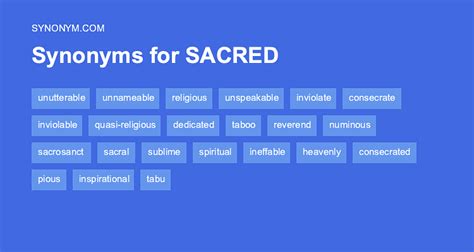 another word for sacred.